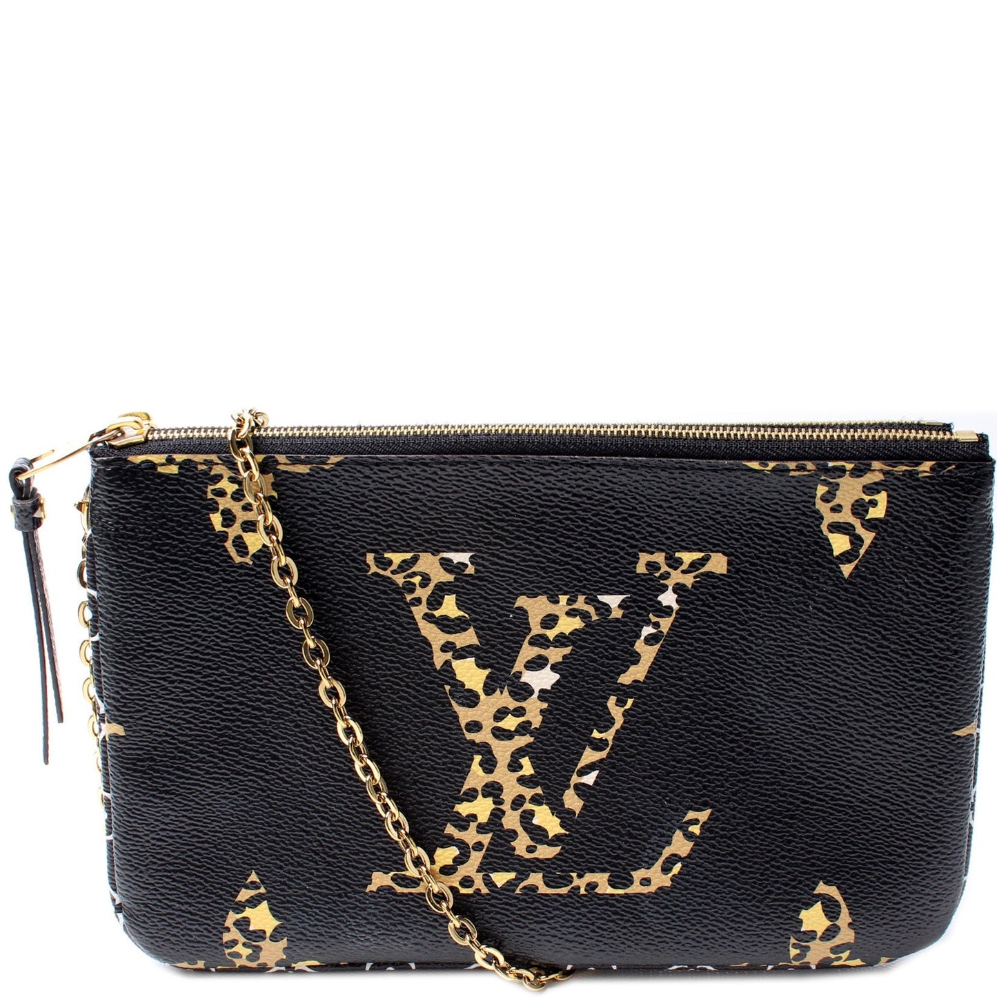 Louis Vuitton Double Zip Pochette Giant Jungle Clutch Bag
