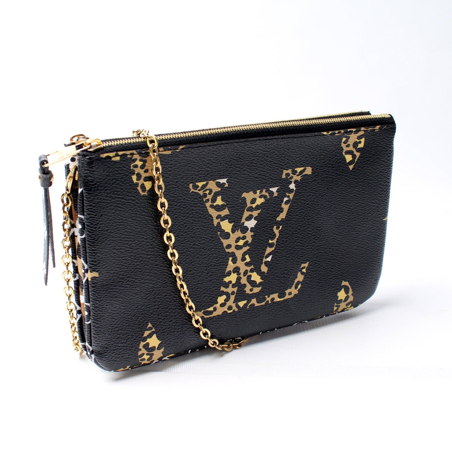 Louis Vuitton Double Zip Pochette Giant Jungle Clutch Bag