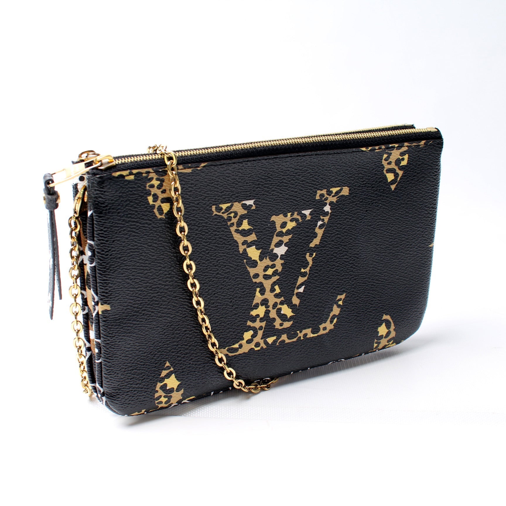 Louis Vuitton Double Zip Pochette Giant Jungle Clutch Bag