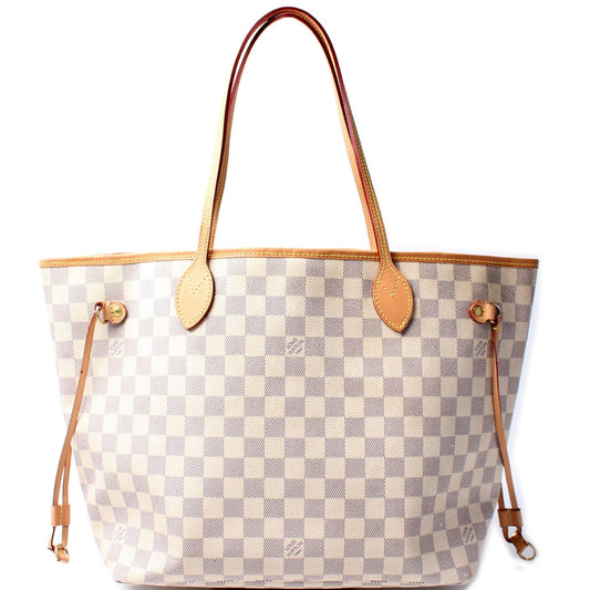Louis Vuitton Neverfull MM Azur Damier Tote Bag Azur 65
