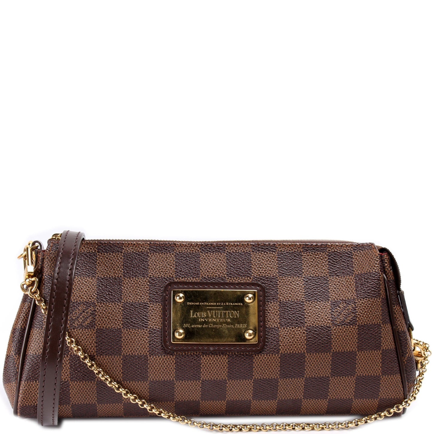 Louis Vuitton Eva Ebene Damier Clutch Bag Ebene 18