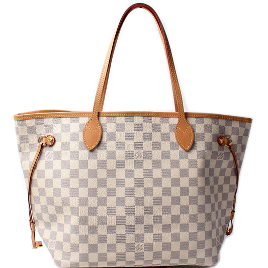 Louis Vuitton Neverfull MM Azur Damier Tote Bag Azur 66