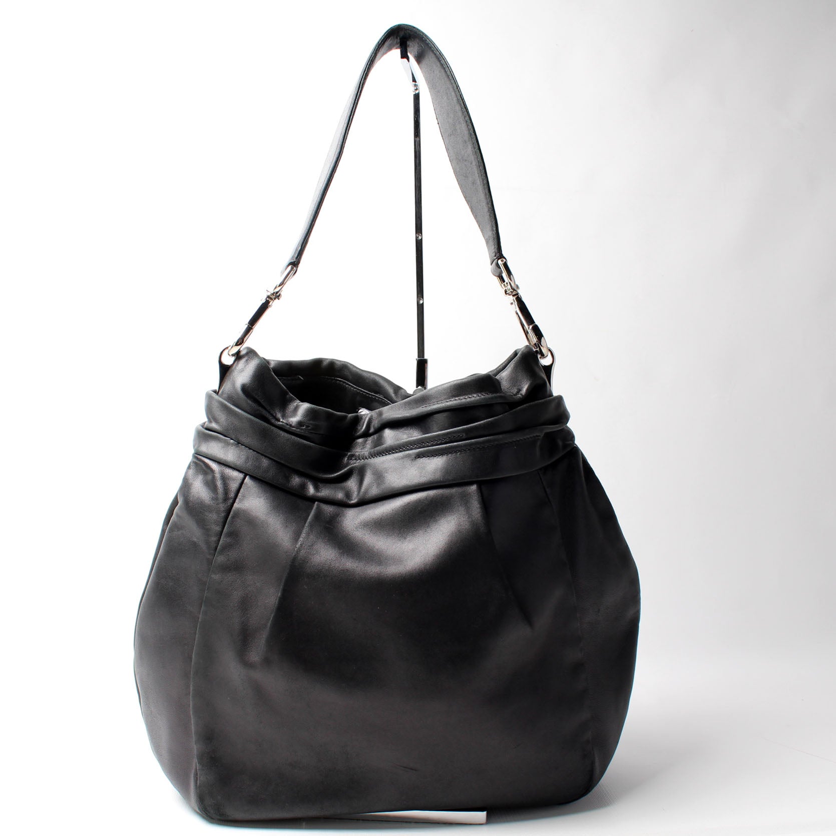 Prada Soft Calf Hobo Bag Leather Travel Bag
