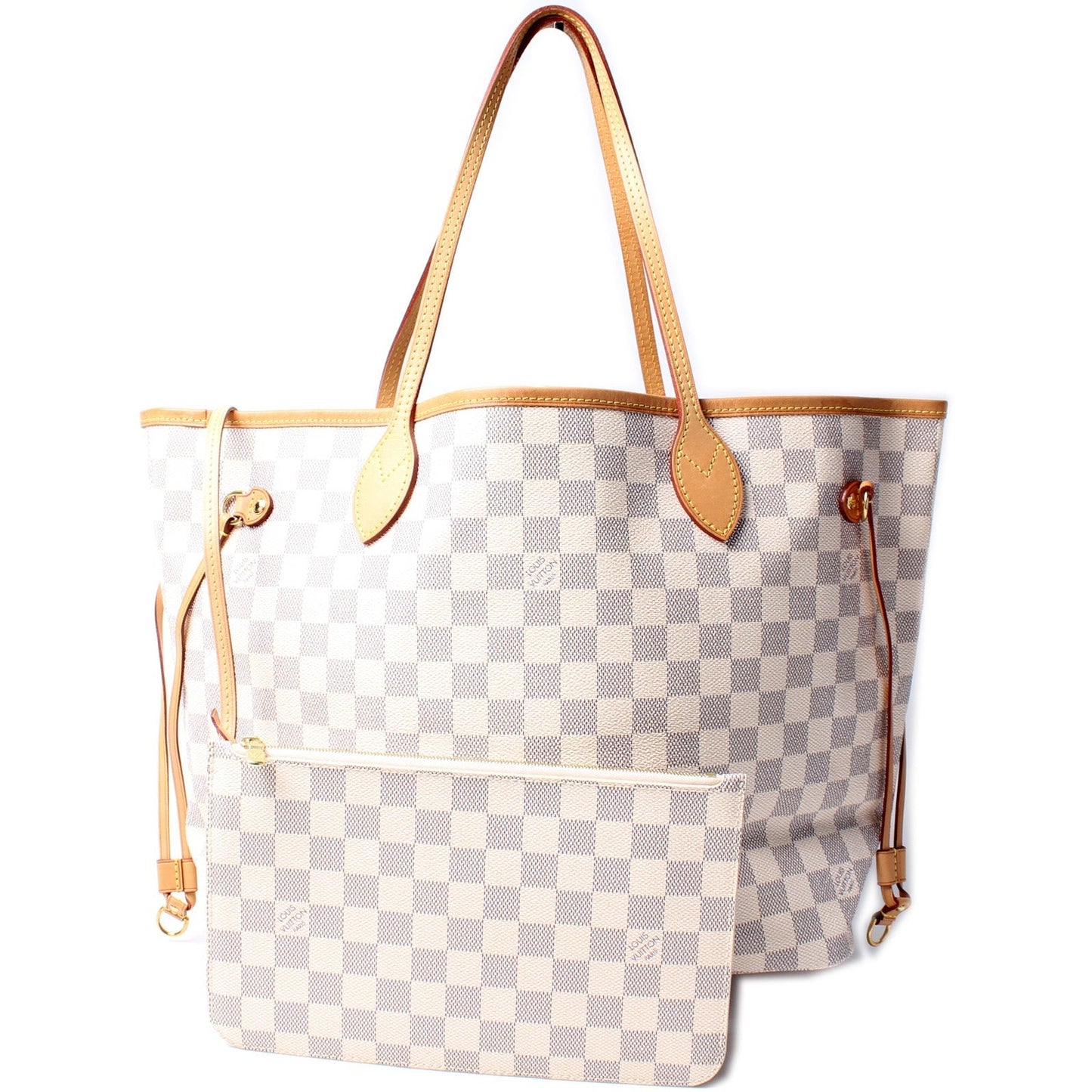 Louis Vuitton Neverfull MM W Azur Damier Wallet Case Azur 3