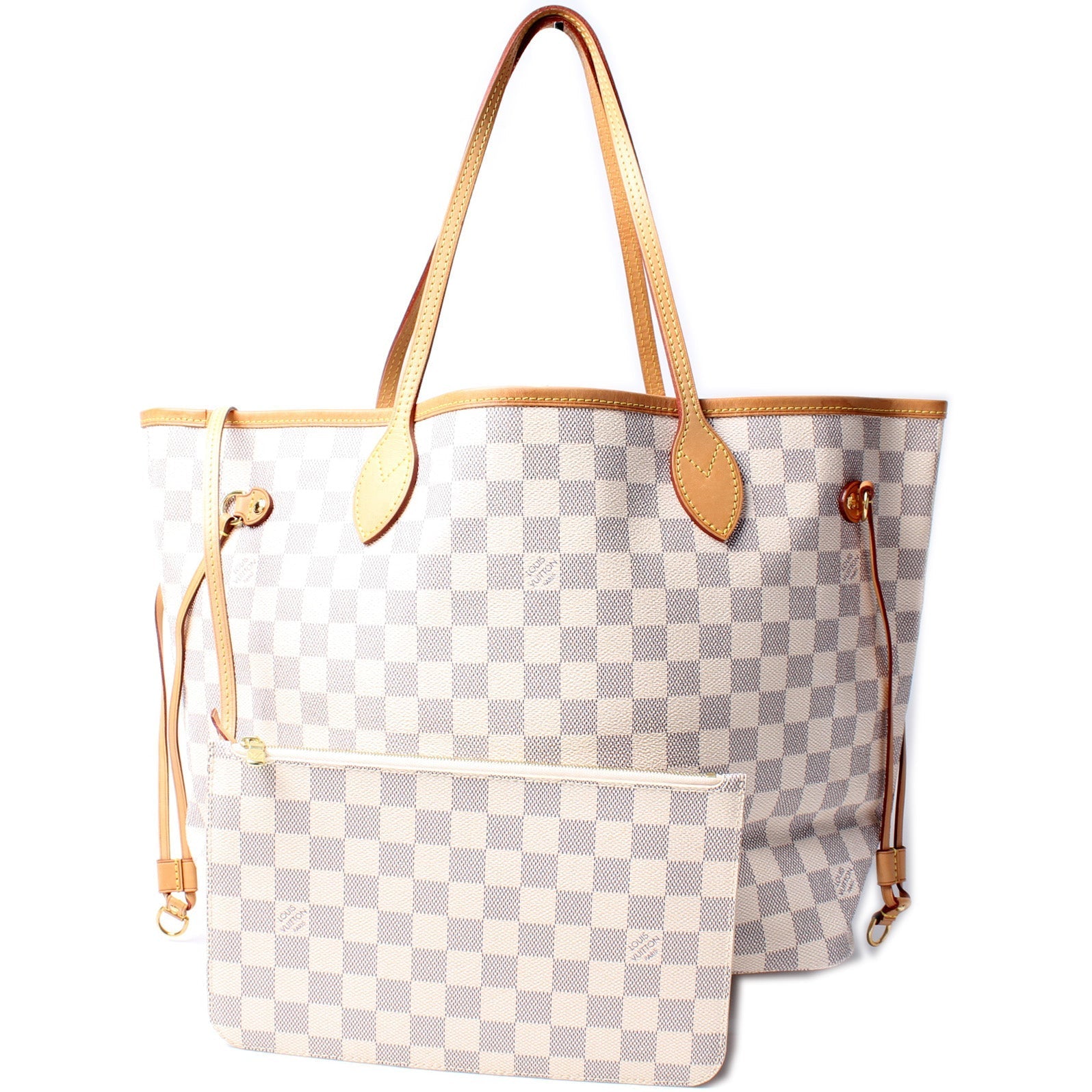 Louis Vuitton Neverfull MM W Azur Damier Wallet Case Azur 3
