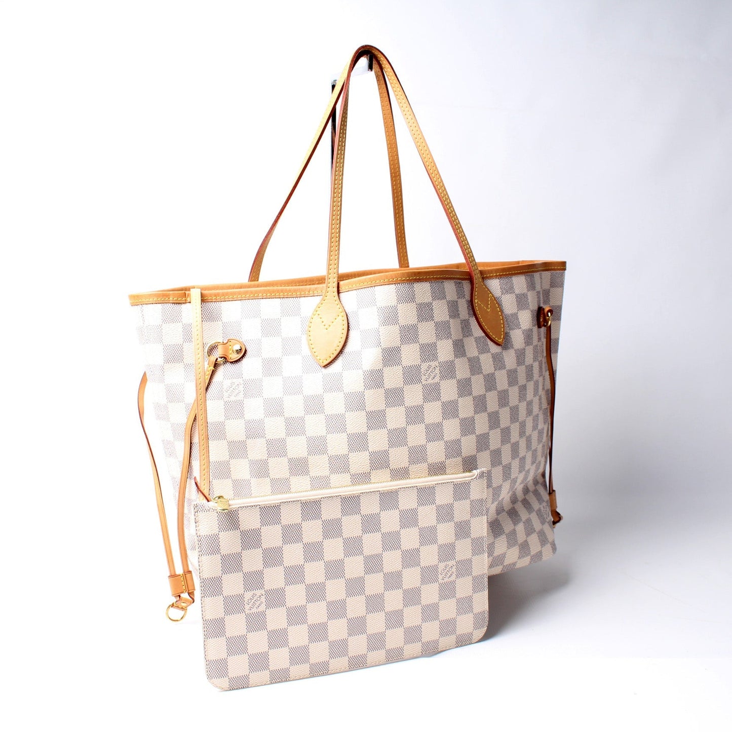 Louis Vuitton Neverfull MM W Azur Damier Wallet Case Azur 3