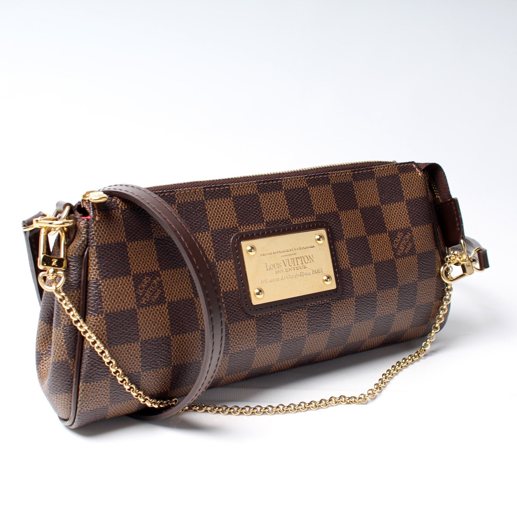 Louis Vuitton Eva Ebene Damier Clutch Bag Ebene 17