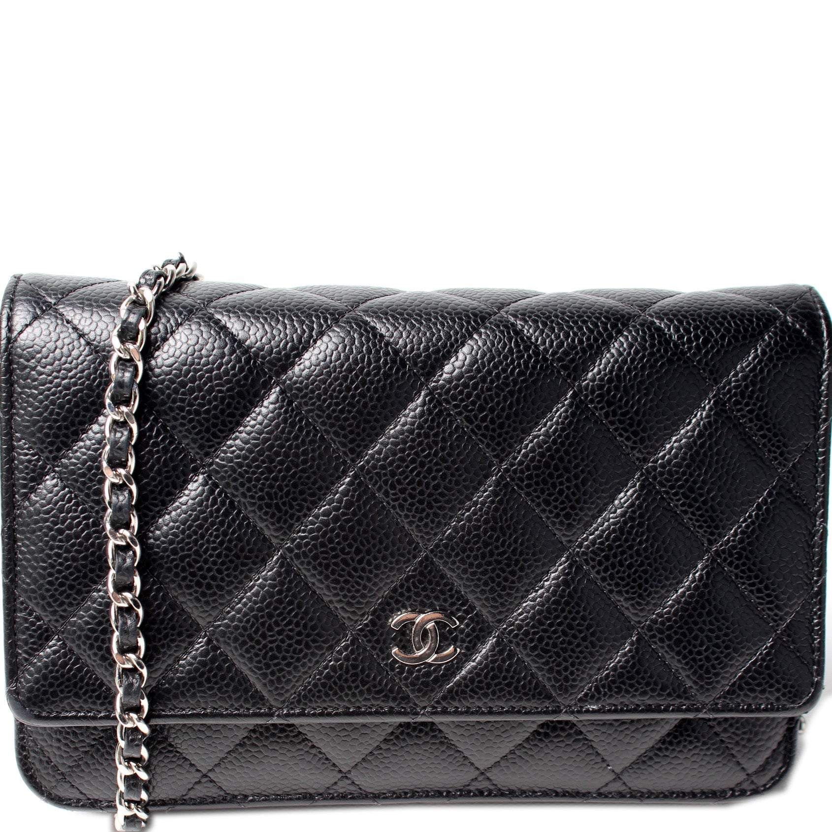 Chanel WOC Classic Quilted Caviar 27M Clutch Bag