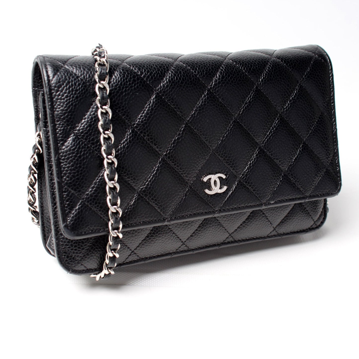 Chanel WOC Classic Quilted Caviar 27M Clutch Bag