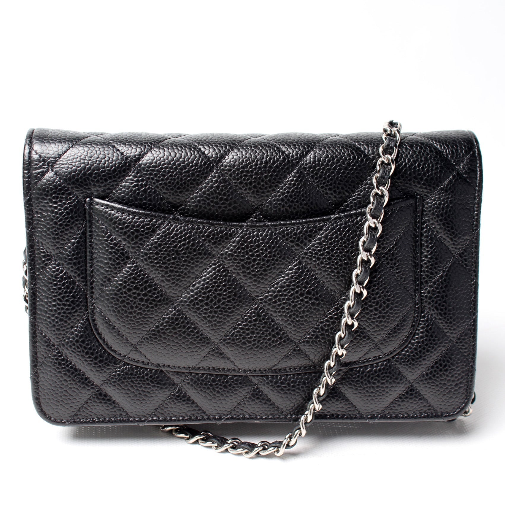 Chanel WOC Classic Quilted Caviar 27M Clutch Bag