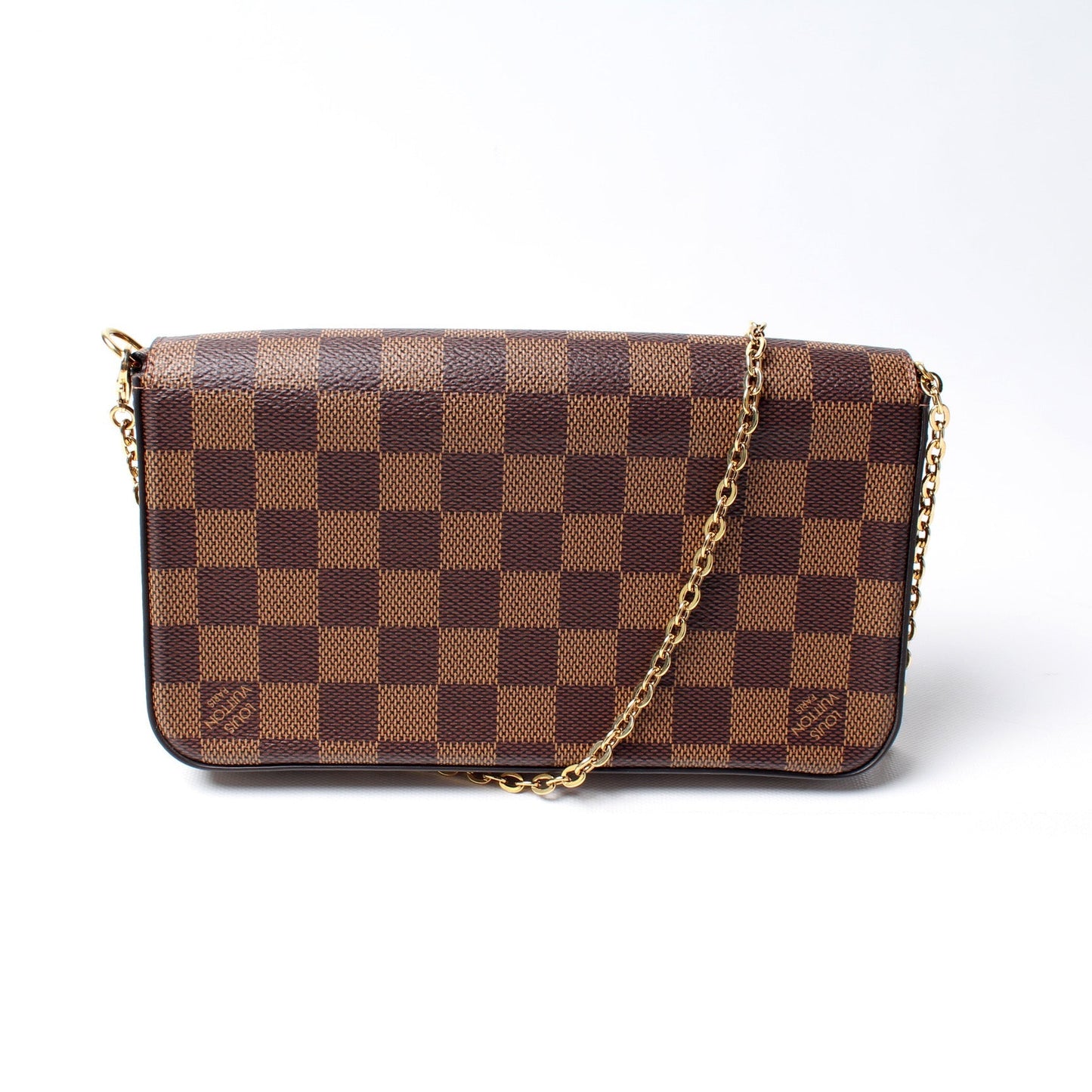 Louis Vuitton Pochette Felicie Ebene Damier Clutch Bag Ebene 8