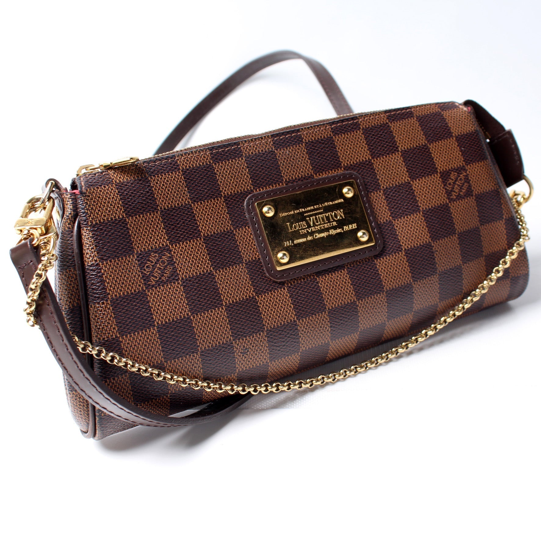 Louis Vuitton Eva Ebene Damier Clutch Bag Ebene 20
