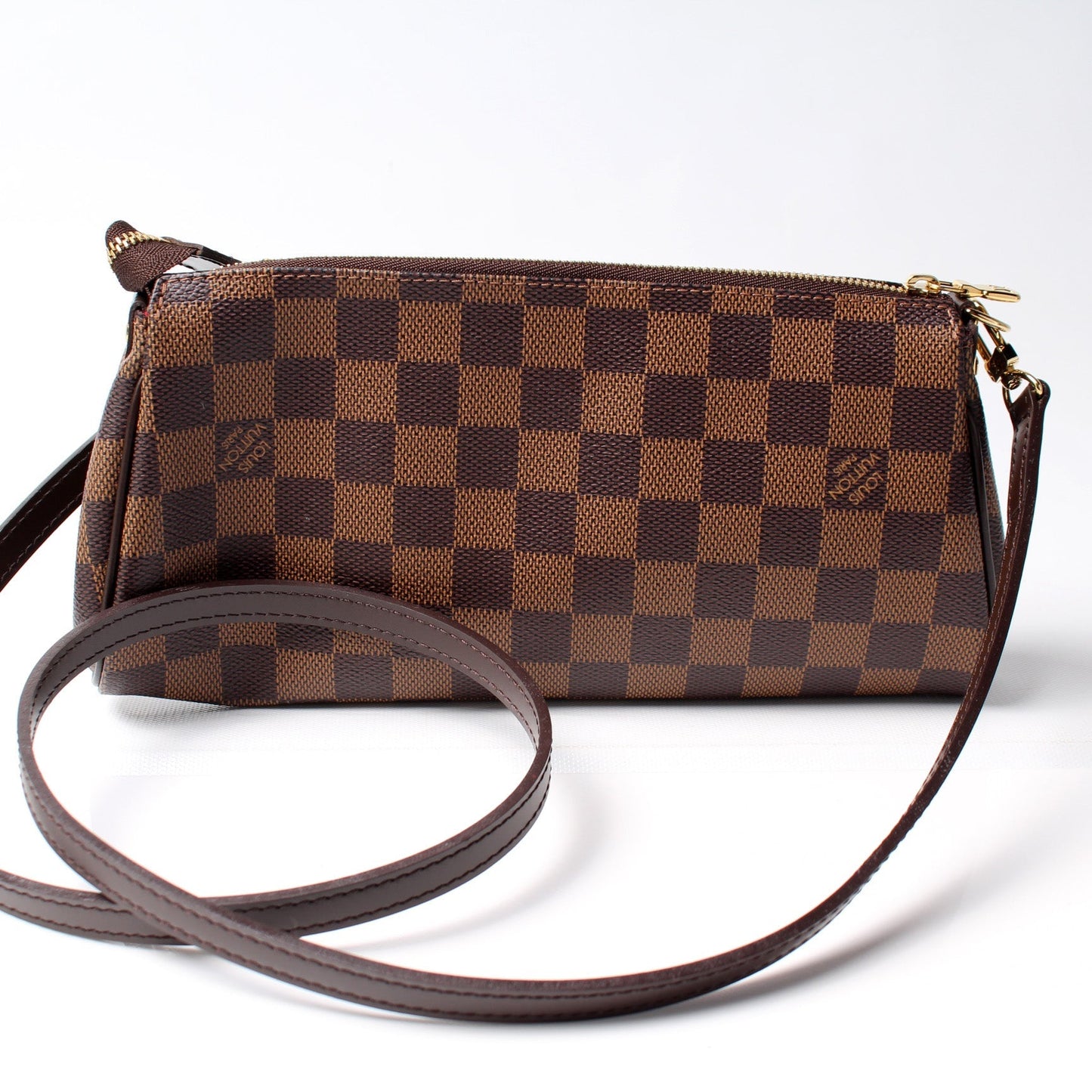 Louis Vuitton Eva Ebene Damier Clutch Bag Ebene 19