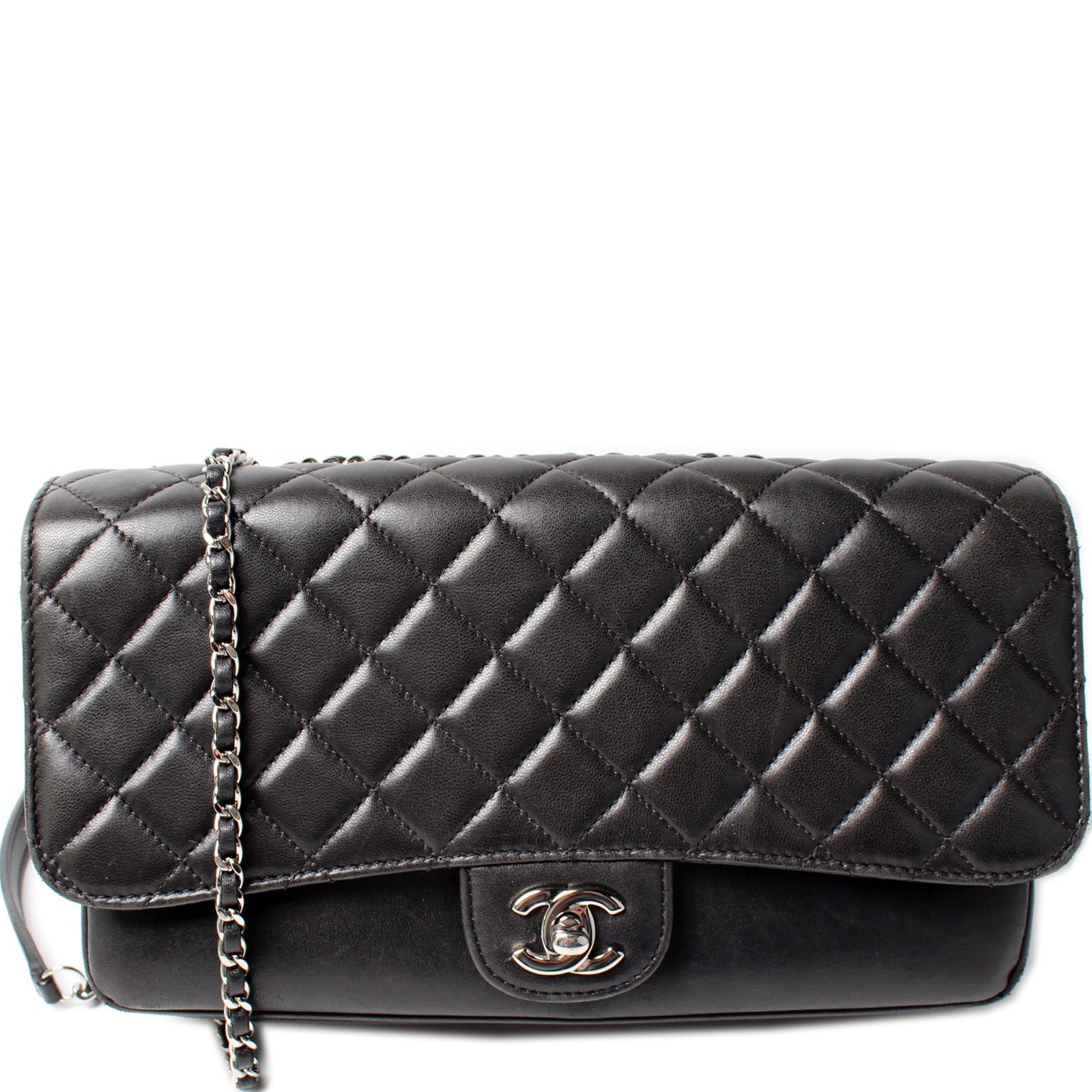 Chanel 4 Accordian Flap Lambskin 16M Handbag