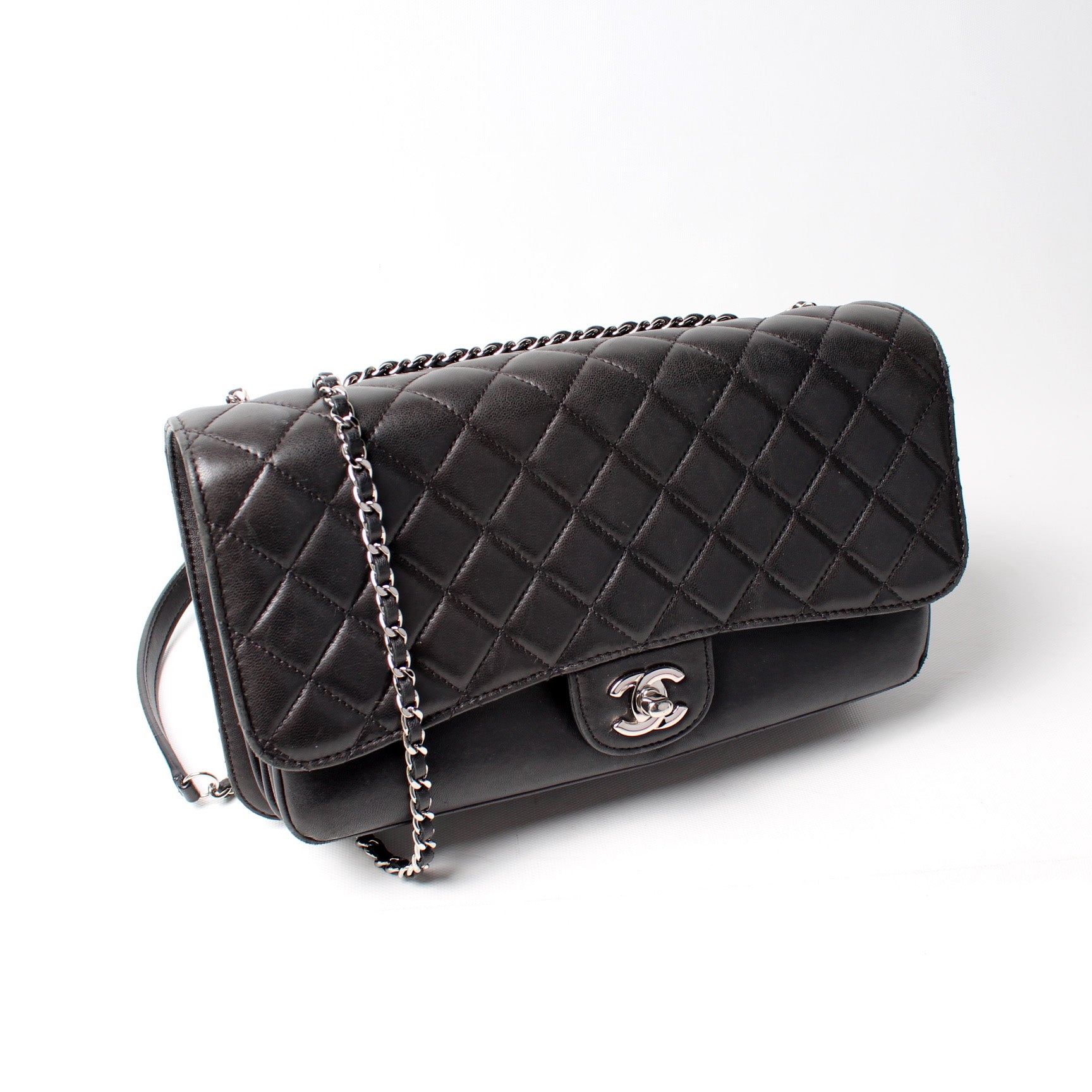 Chanel 4 Accordian Flap Lambskin 16M Handbag