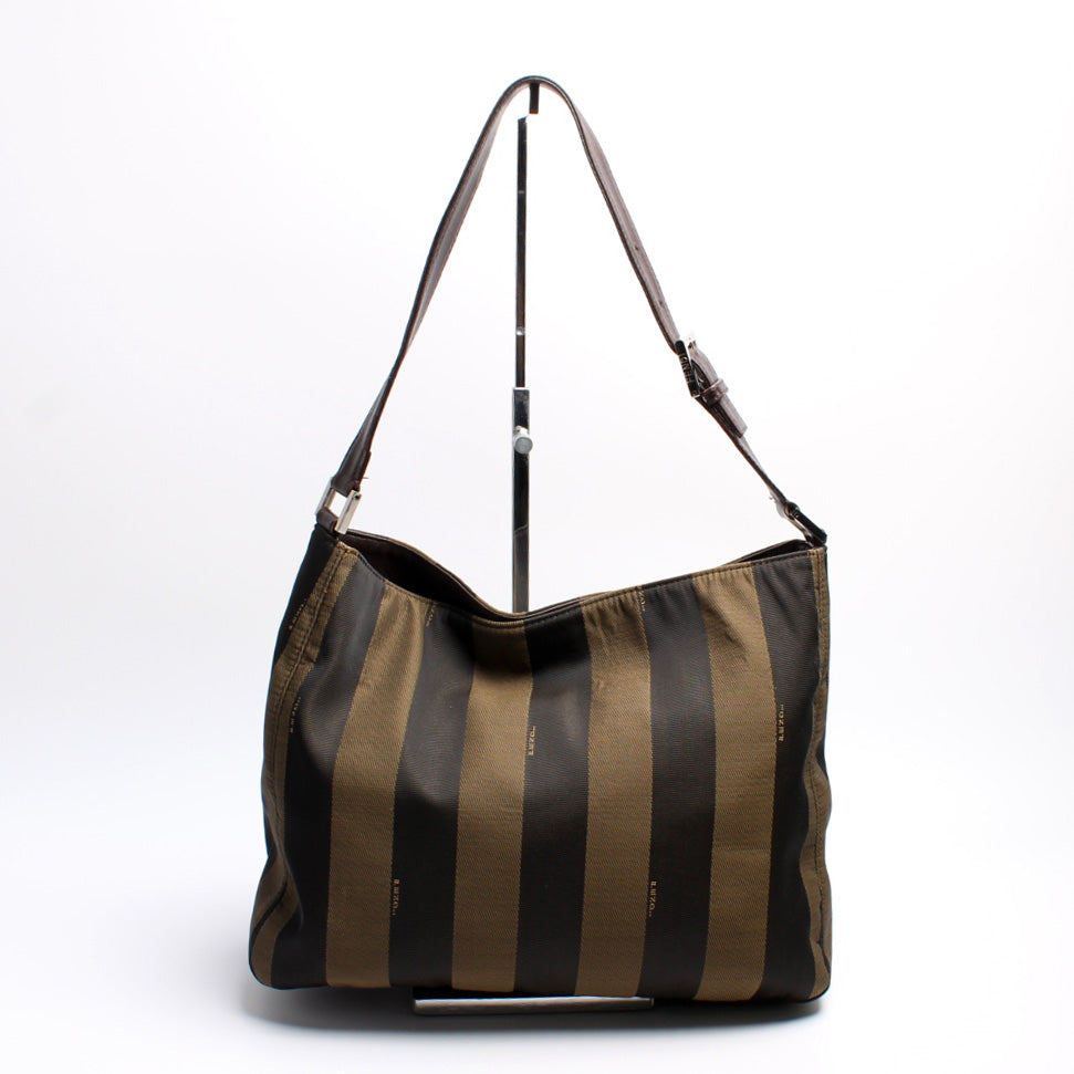 Fendi Pequin Hobo Bag