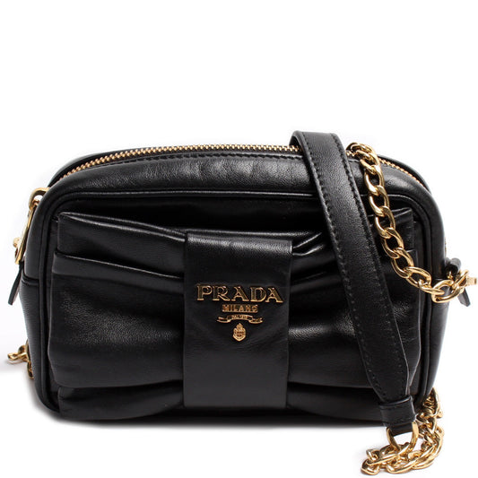 Prada Nappa Bow Crossbody Clutch Bag Crossbody Bag