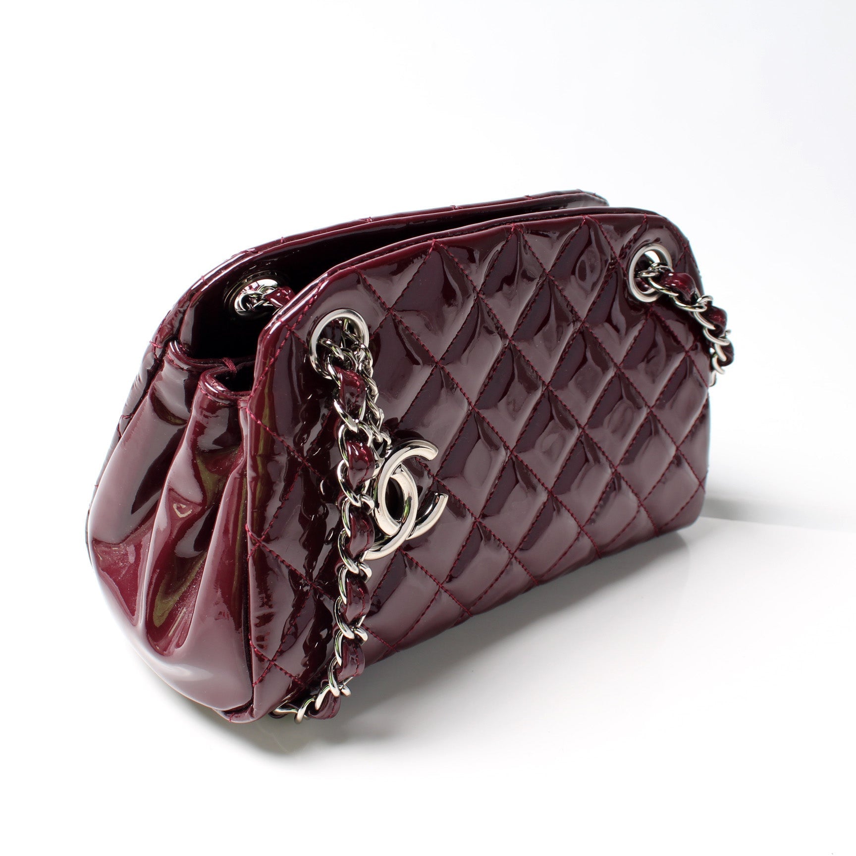 Chanel Just Mademoiselle Patent 15M Small Handbag