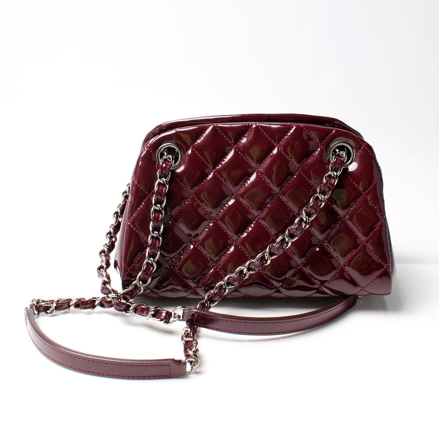 Chanel Just Mademoiselle Patent 15M Small Handbag