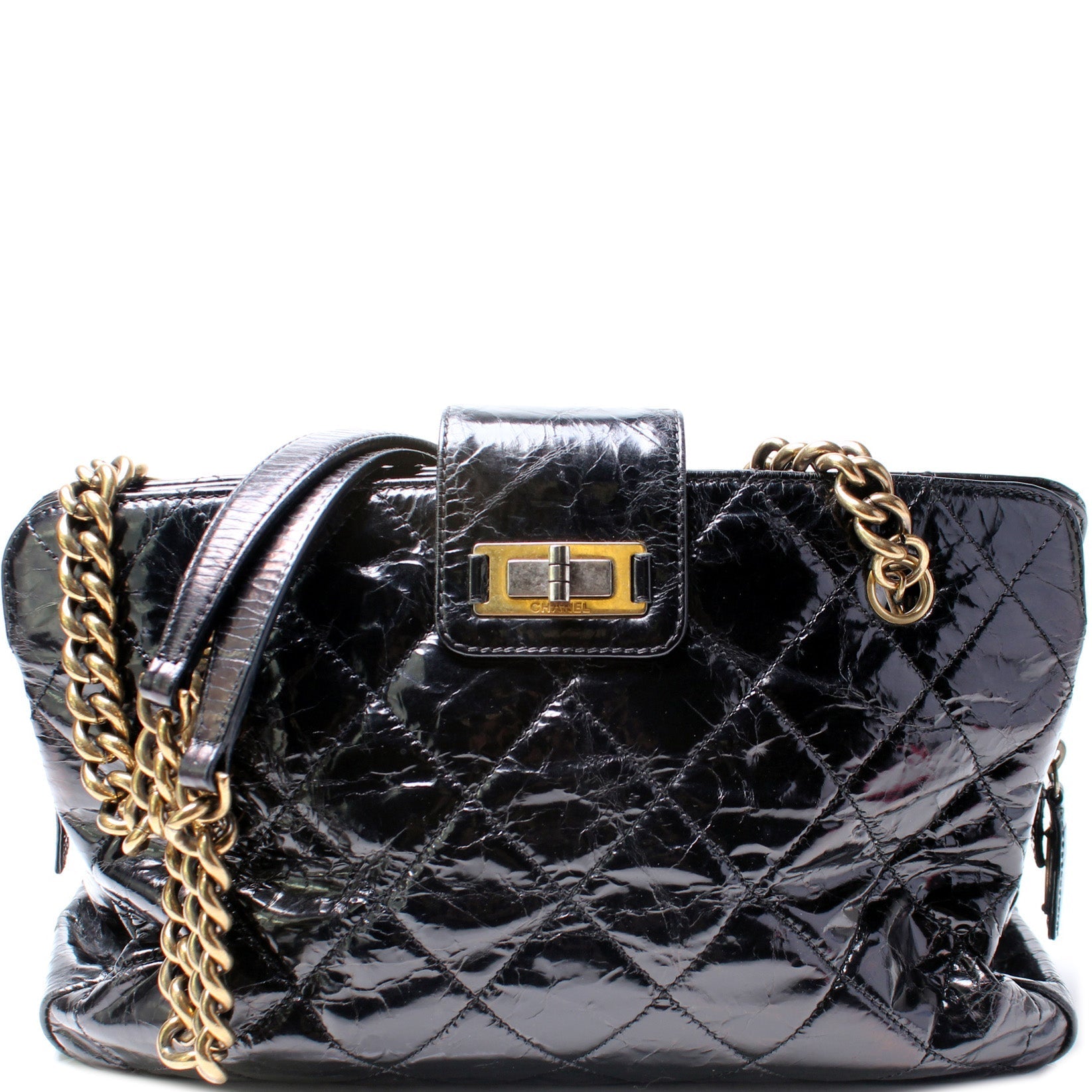 Chanel Mademoiselle Zip Shopping Glazed 15M Handbag