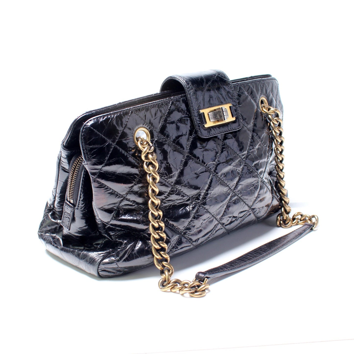 Chanel Mademoiselle Zip Shopping Glazed 15M Handbag