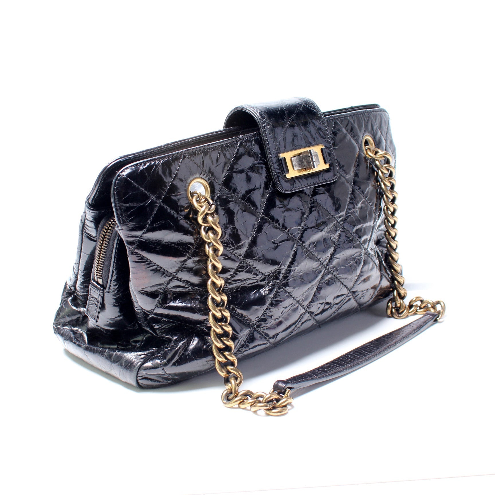 Chanel Mademoiselle Zip Shopping Glazed 15M Handbag
