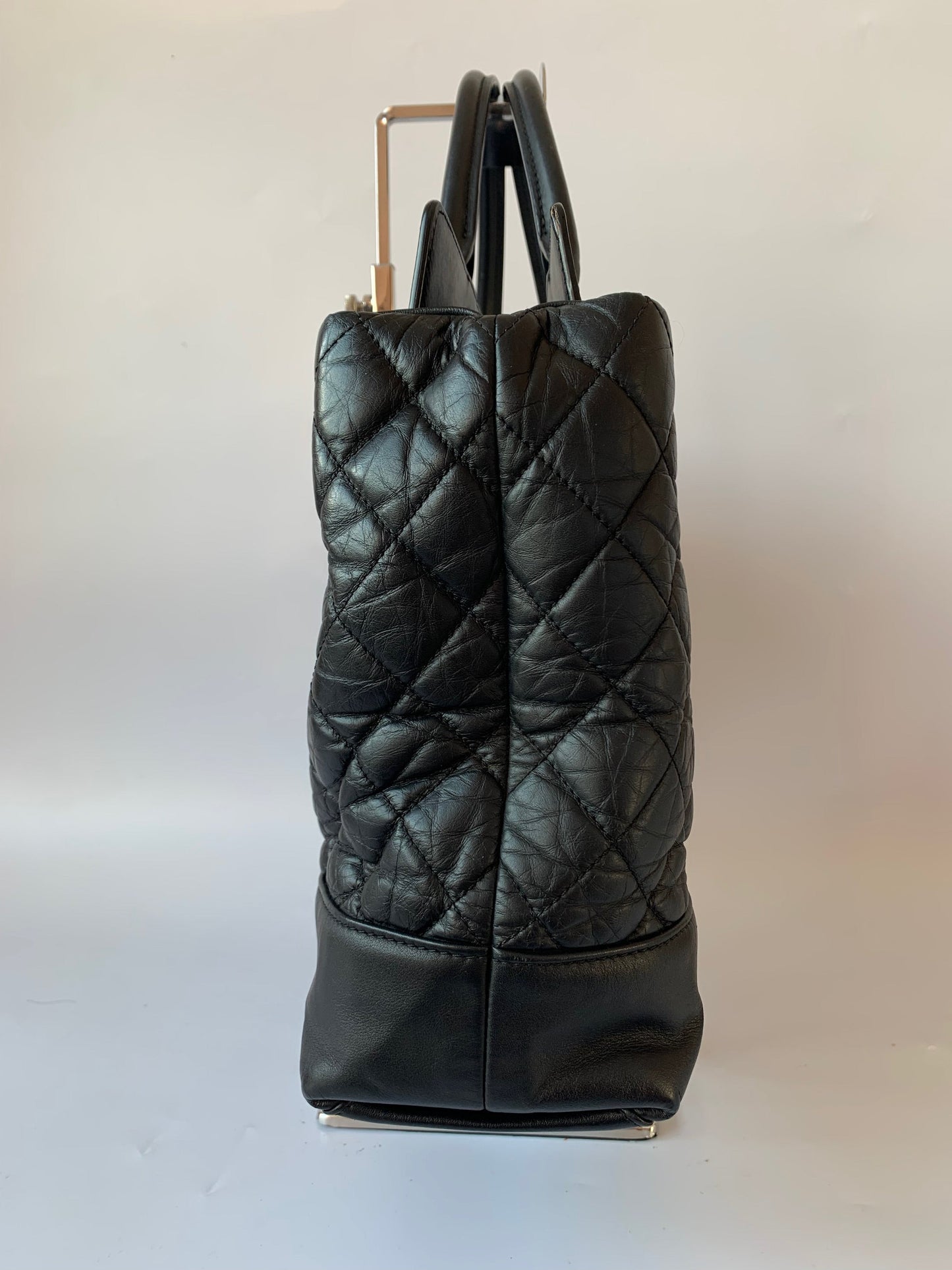 Chanel Portobello Shopping Handle CC Lined Quilted Black Tote Bag