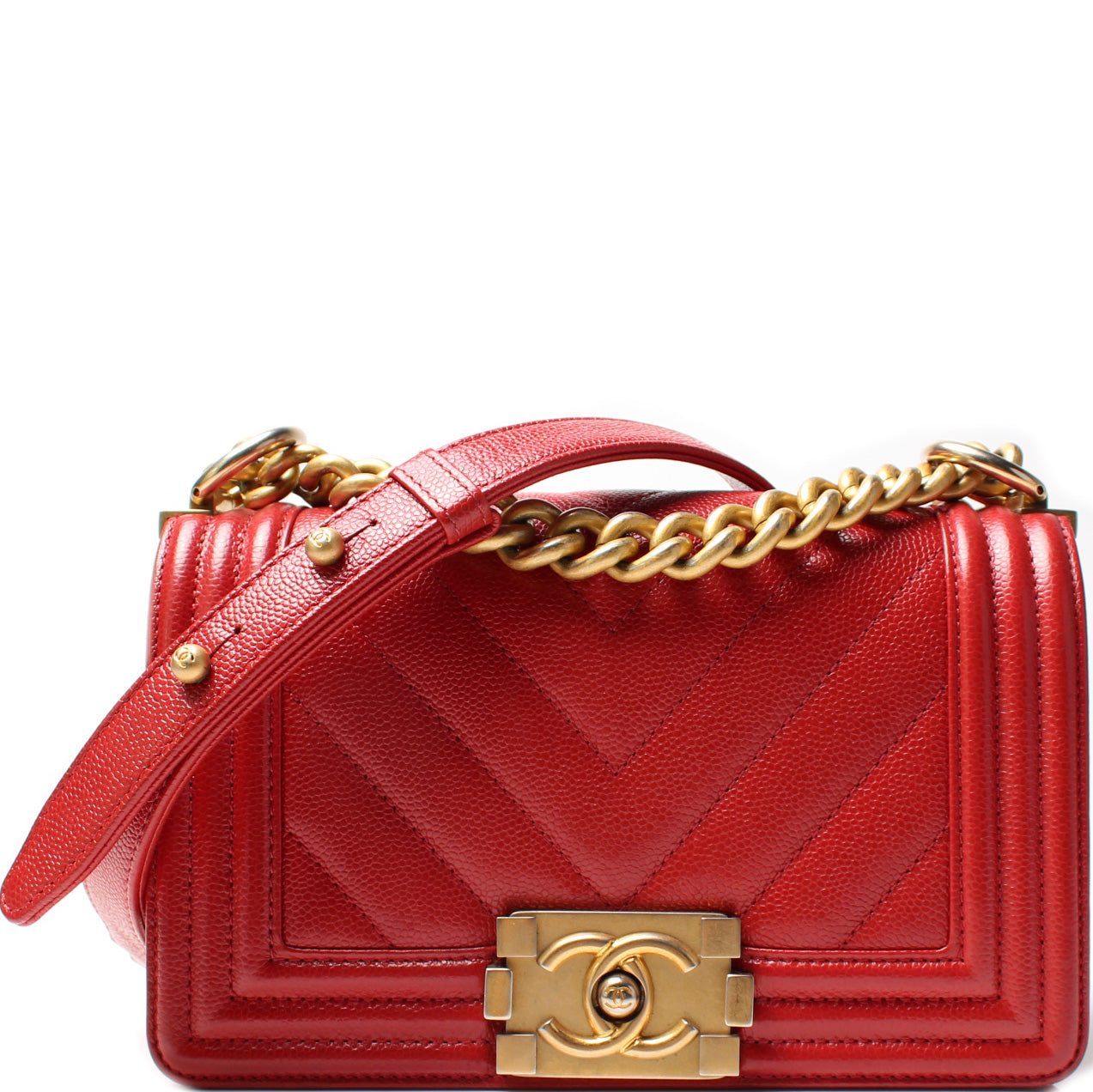 Chanel Boy Flap Caviar 25M Small Handbag