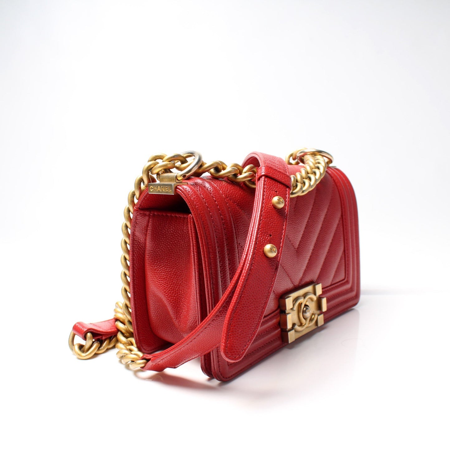 Chanel Boy Flap Caviar 25M Small Handbag