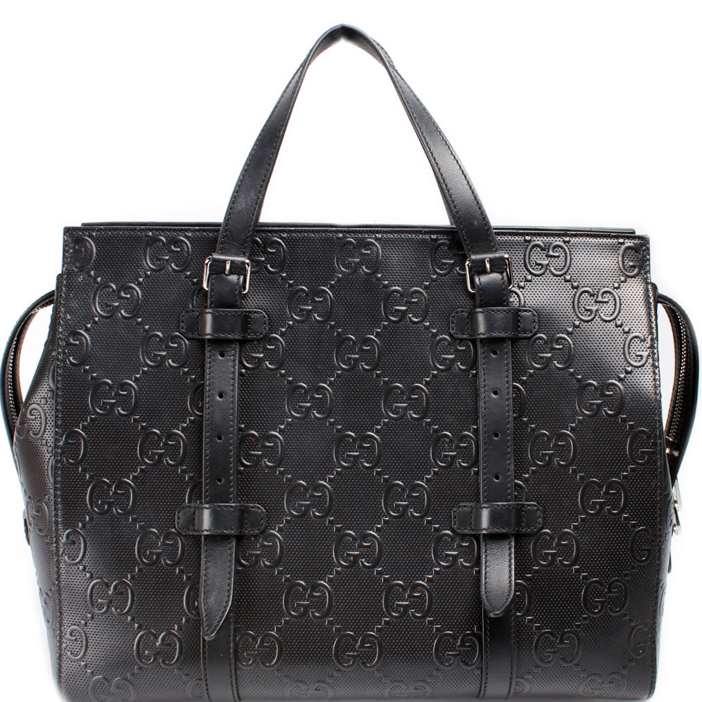 Gucci GG Debossed Tote Bag