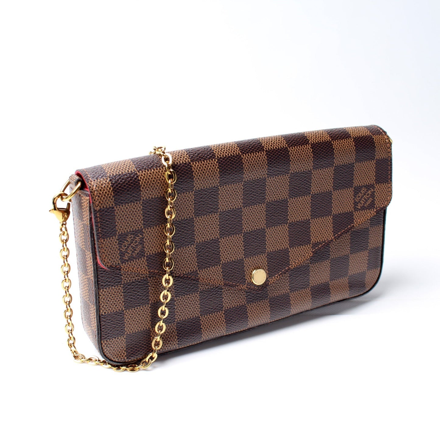 Louis Vuitton Pochette Felicie Ebene Damier Clutch Bag Ebene 11