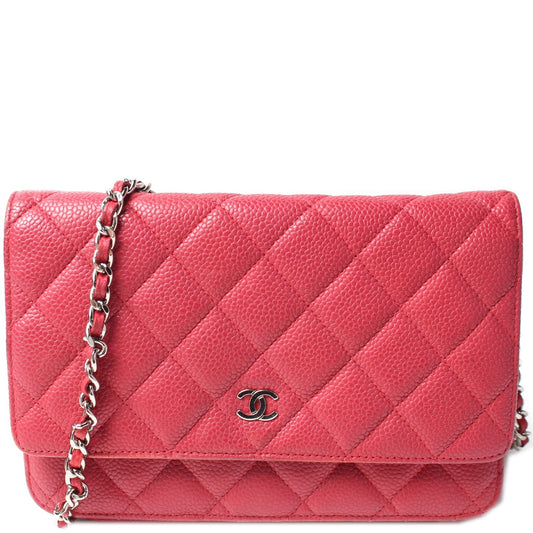 Chanel WOC Classic Quilted Caviar 18M Clutch Bag