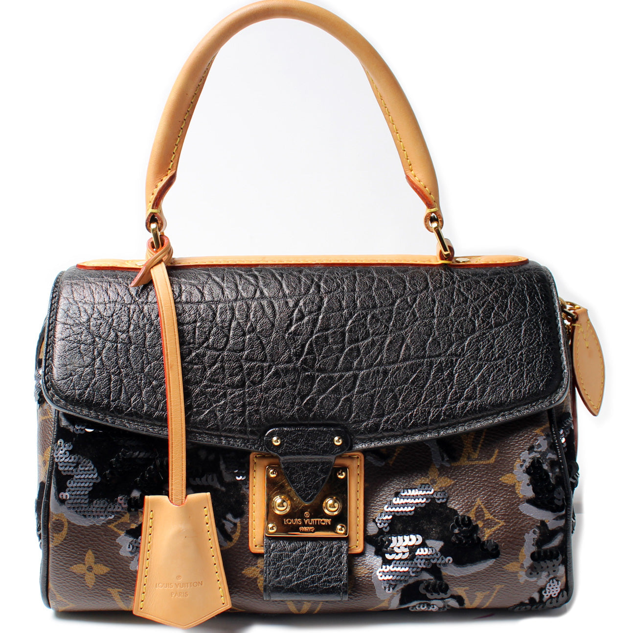 Louis Vuitton Carro l Fleur De Jais Monogram Handbag