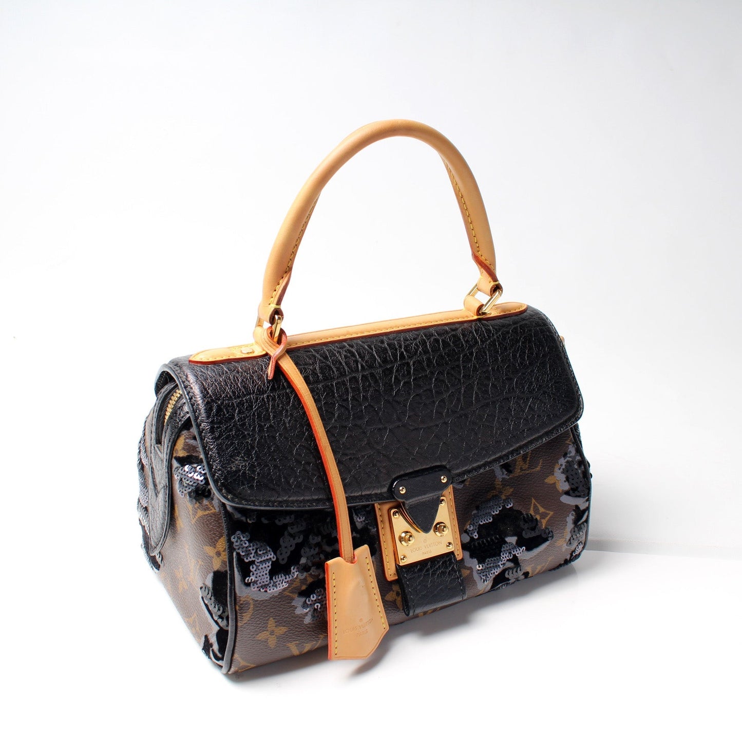 Louis Vuitton Carro l Fleur De Jais Monogram Handbag