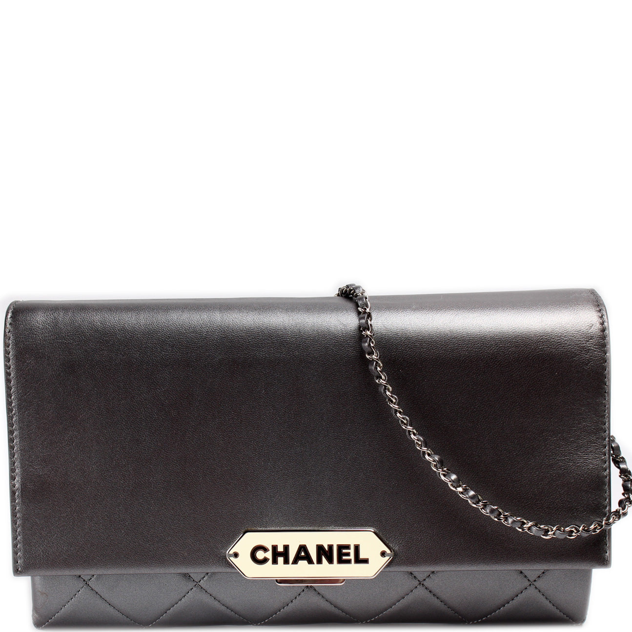 Chanel Retro Label Lambskin 23M Clutch Bag