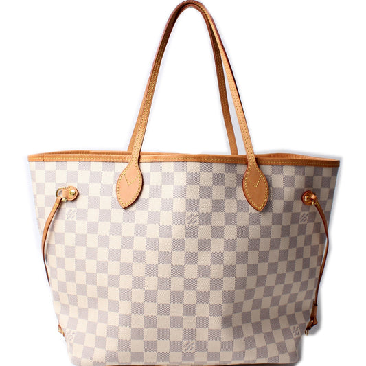 Louis Vuitton Neverfull MM Azur Damier Tote Bag Azur 70