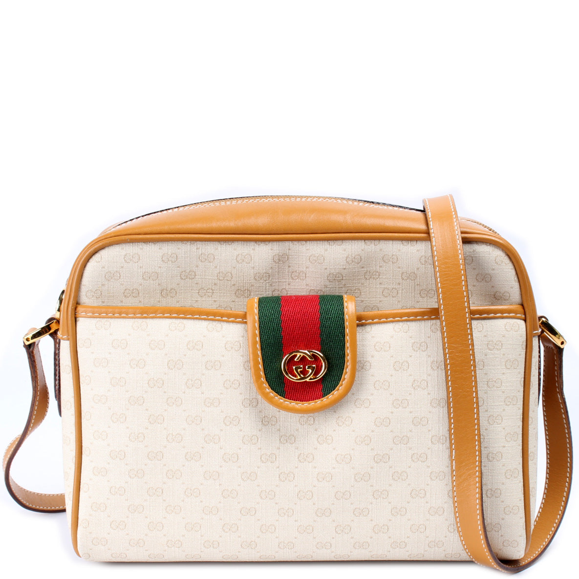 Gucci 001.56. Micro GG Web Canvas Travel Bag