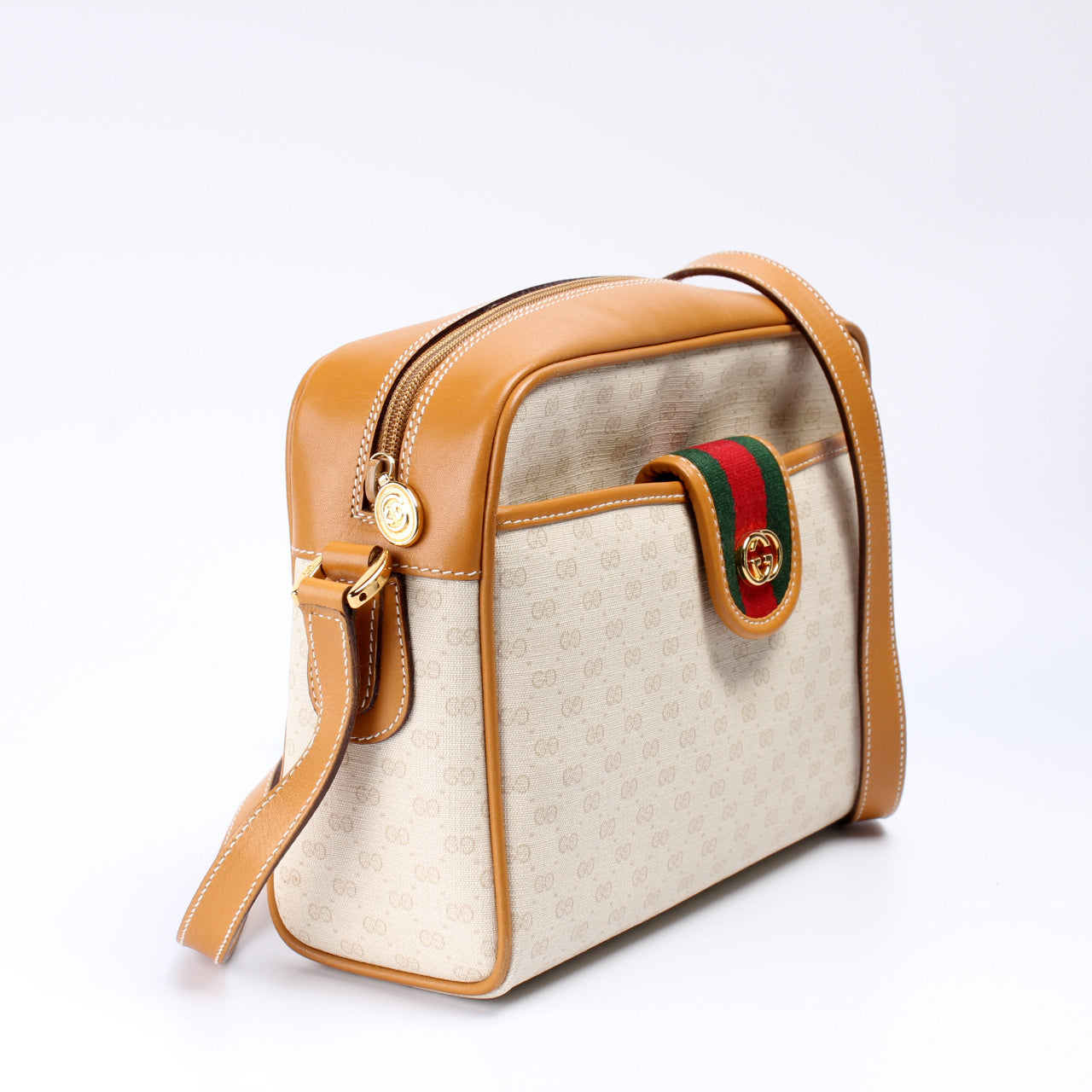 Gucci 001.56. Micro GG Web Canvas Travel Bag