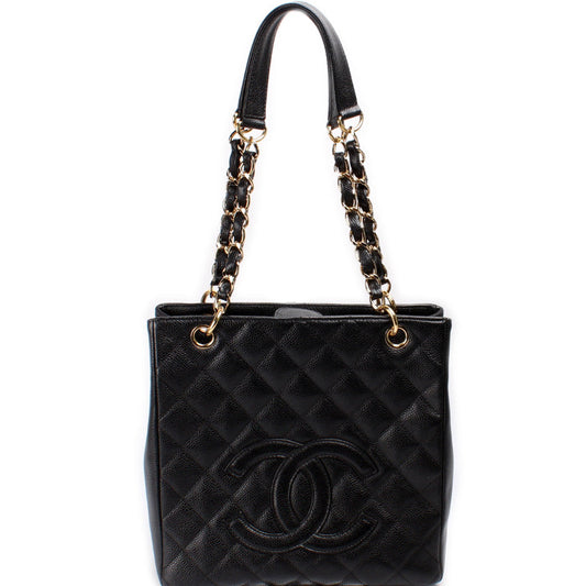 Chanel Petite Shopping Caviar 8M Tote Bag