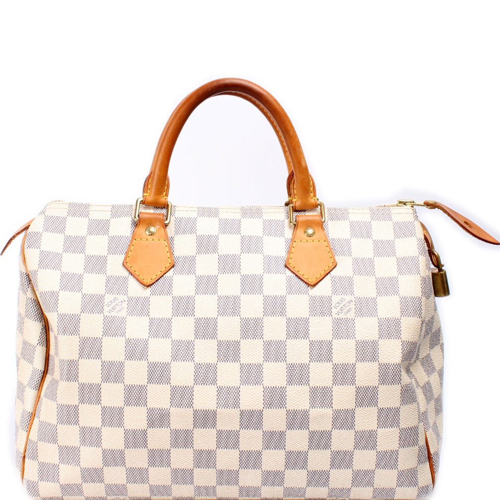 Louis Vuitton Speedy 30 Azur Damier Handbag Azur 12