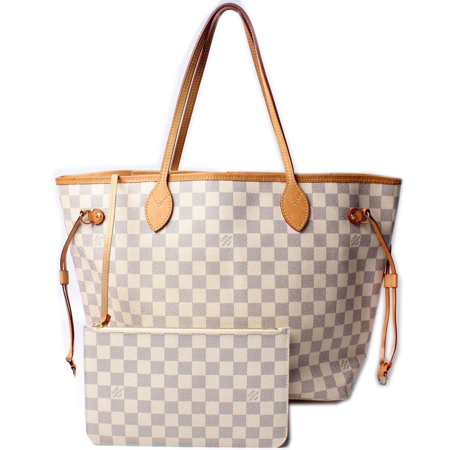 Louis Vuitton Neverfull MM W Azur Damier Wallet Case Azur 5