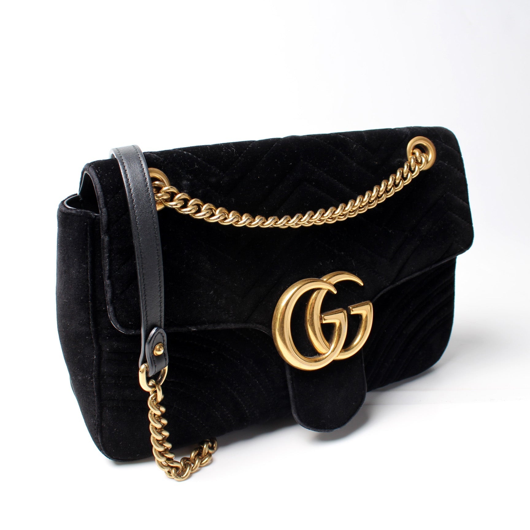 Gucci Marmont Velvet Medium Shoulder Bag