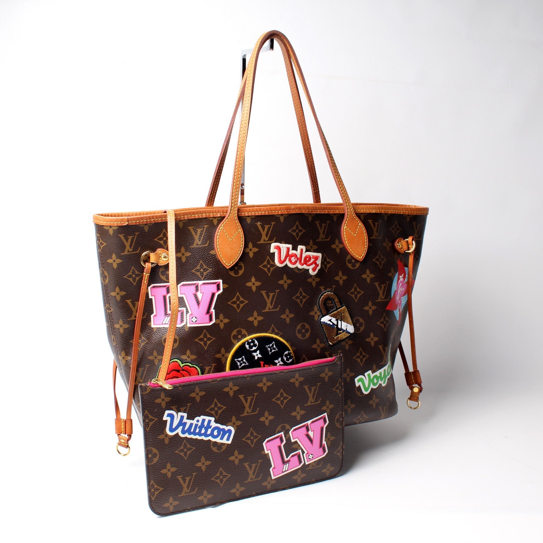 Louis Vuitton Neverfull MM Patches Wallet Case With Wallet