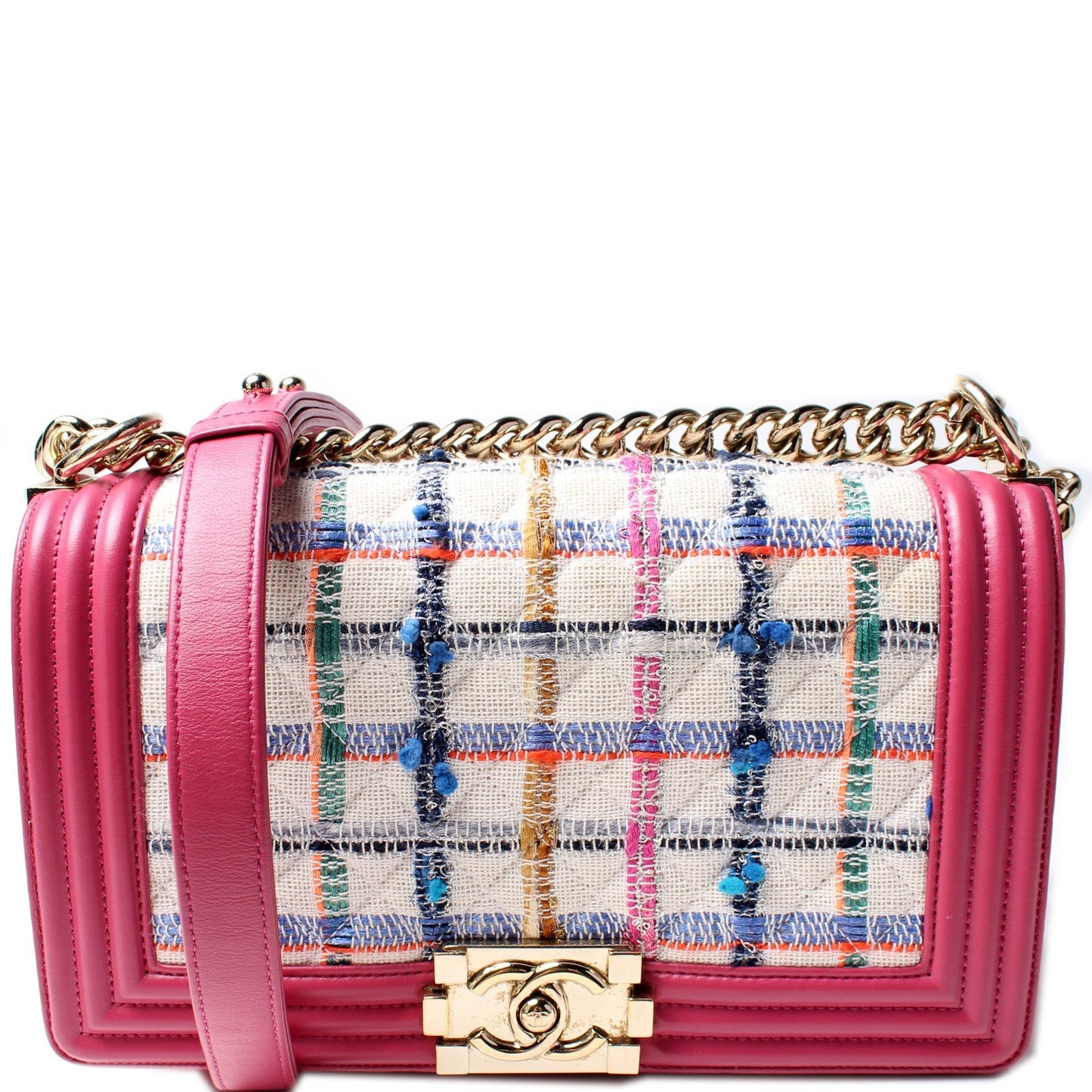Chanel Boy Flap Tweed Handbag