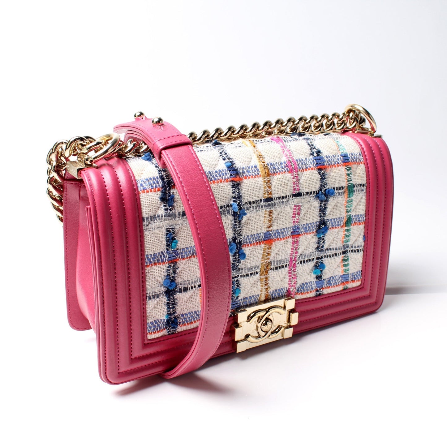 Chanel Boy Flap Tweed Handbag