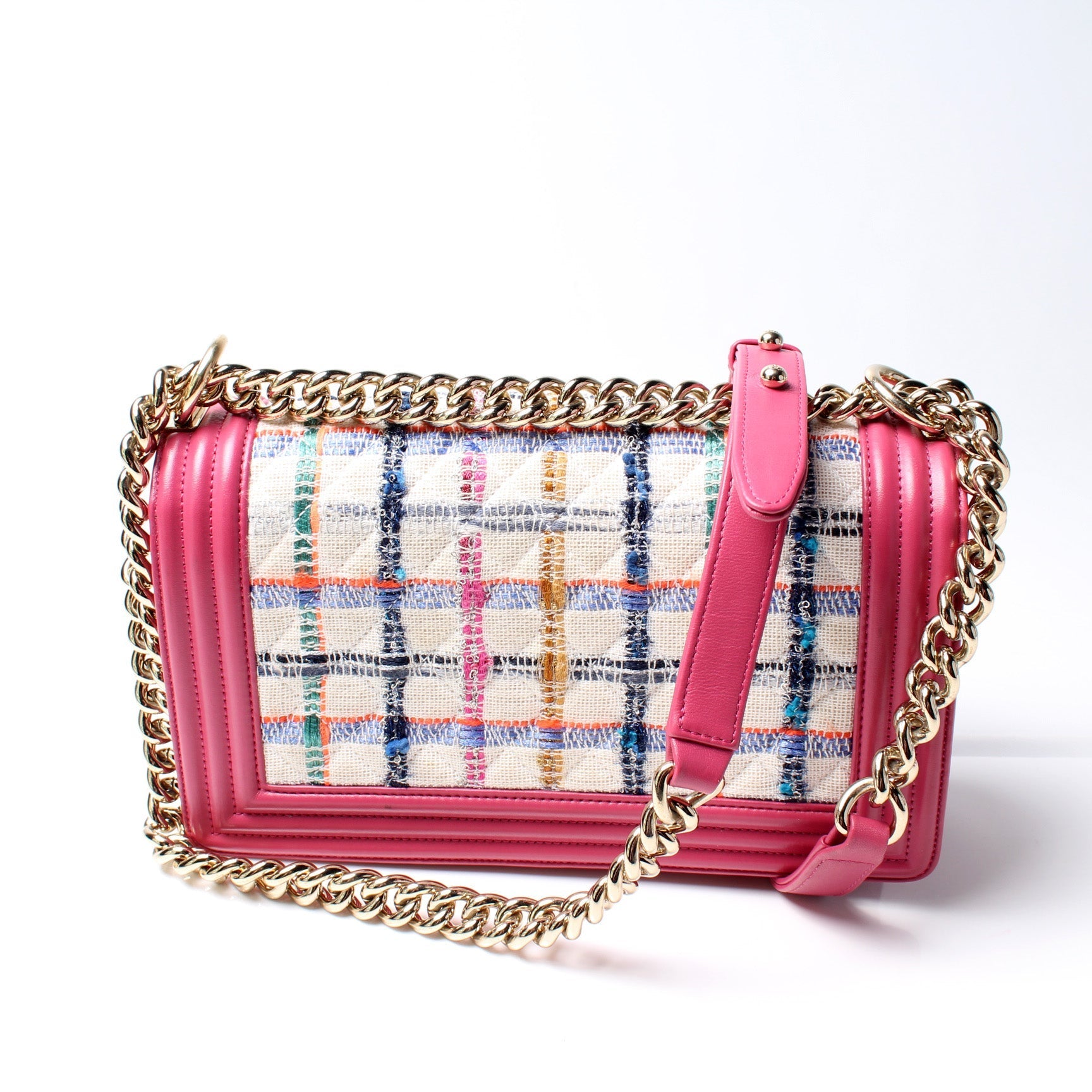 Chanel Boy Flap Tweed Handbag