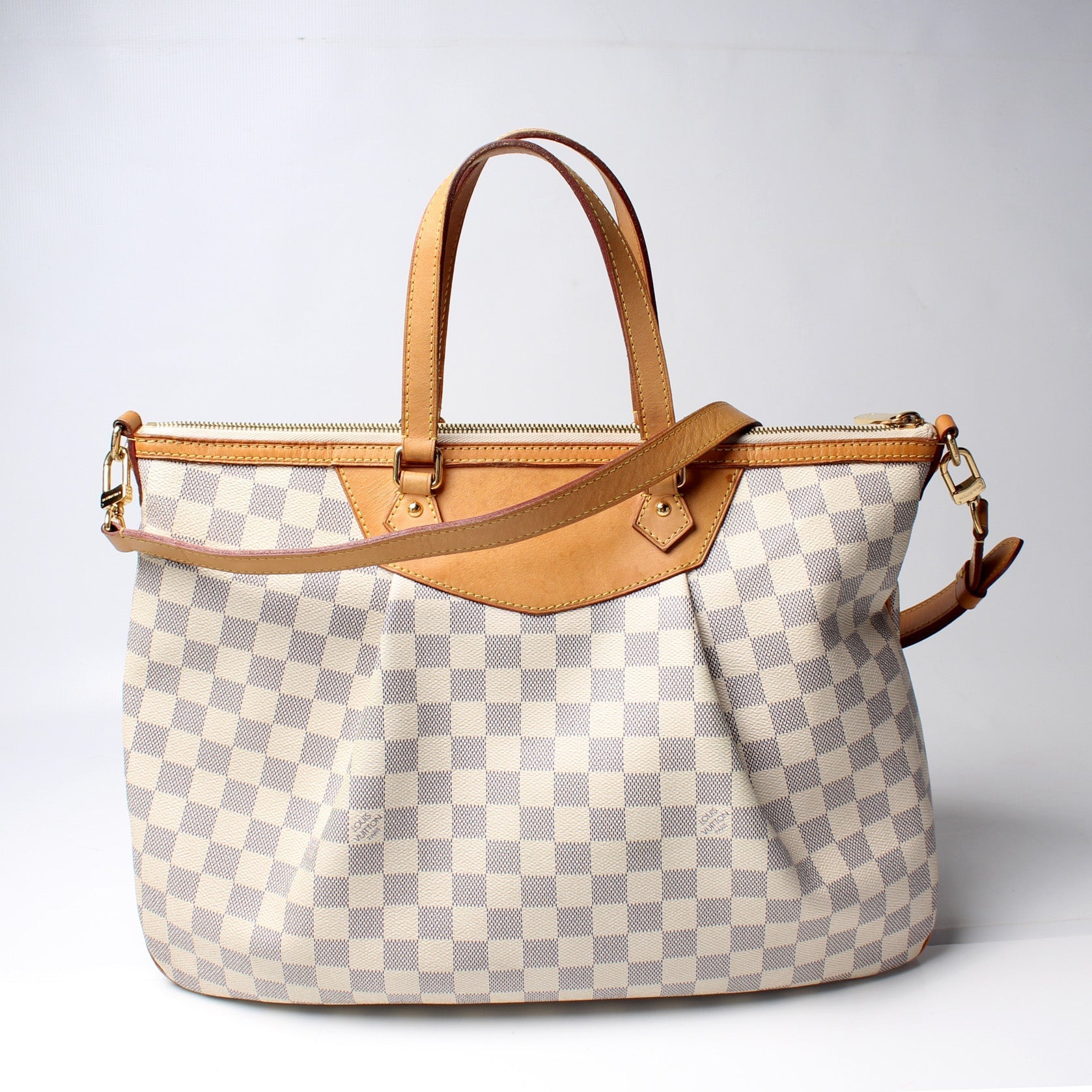 Louis Vuitton Siracusa Azur GM Damier Handbag Azur 7