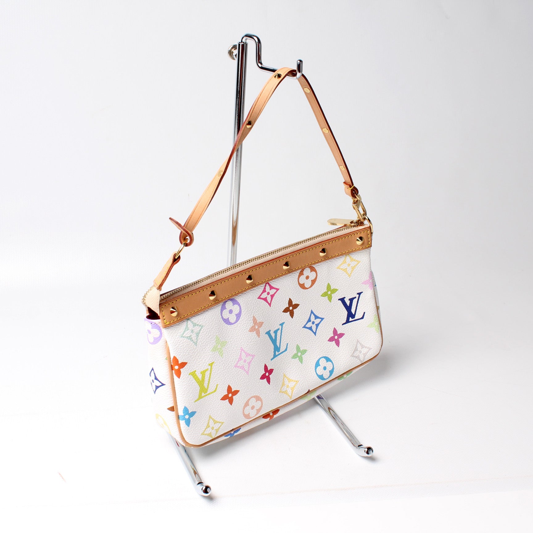 Louis Vuitton Pochette Accessories Multi Color Monogram Clutch Bag