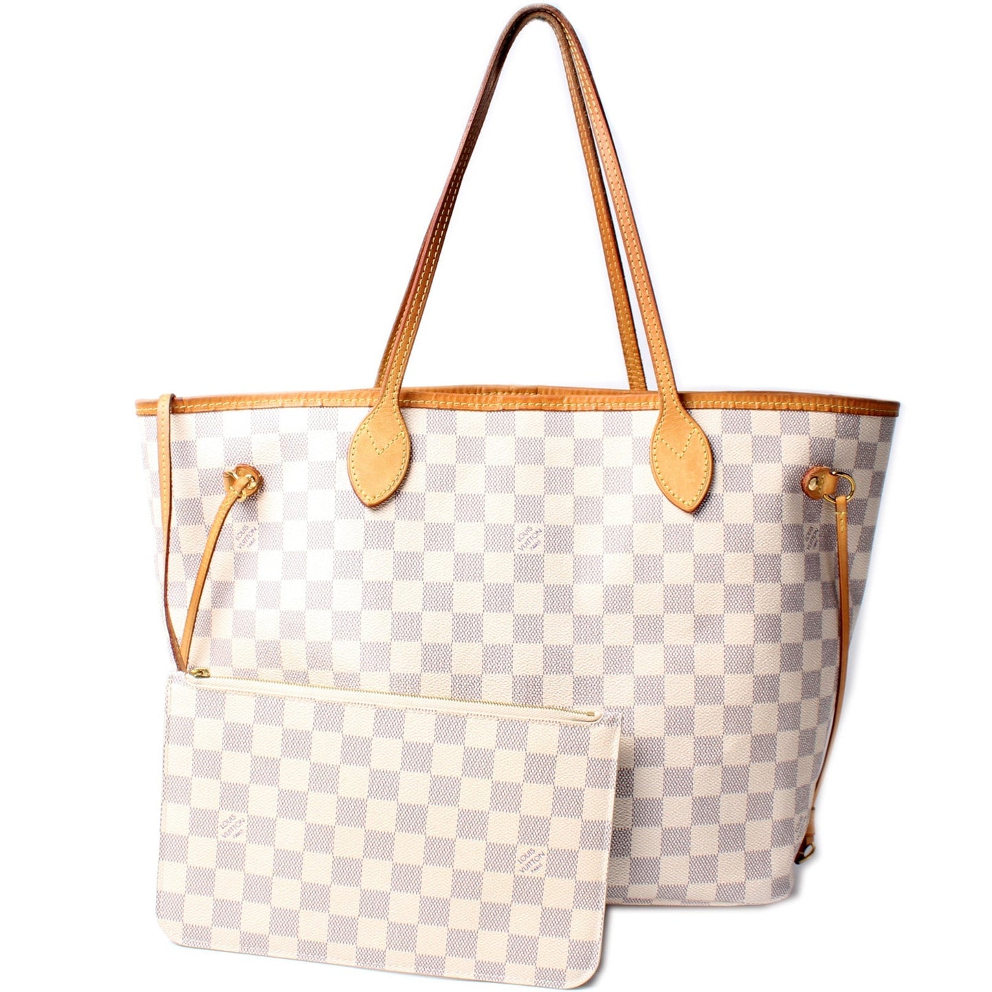 Louis Vuitton Neverfull MM W Azur Damier Wallet Case Azur 4