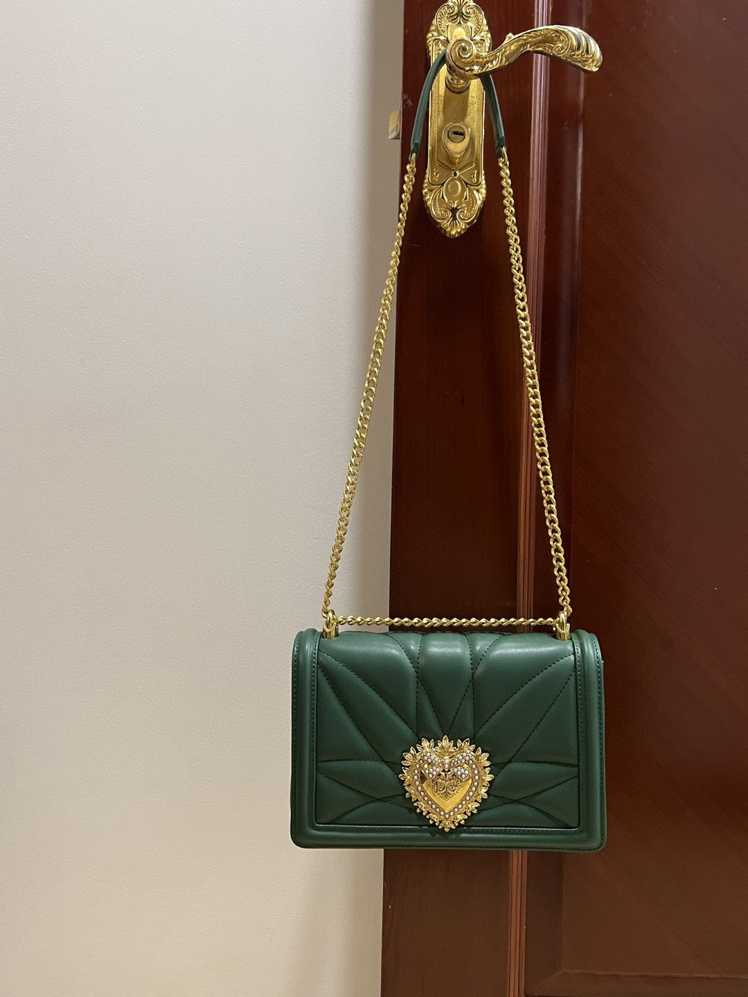 Devotion Nappa Top Qualityã Quilted Green Large Travel Bag